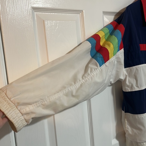Vintage 80s-90s Lavon Sportswear Unisex Windbreaker Color Blocked Jacket - Picture 10 of 16